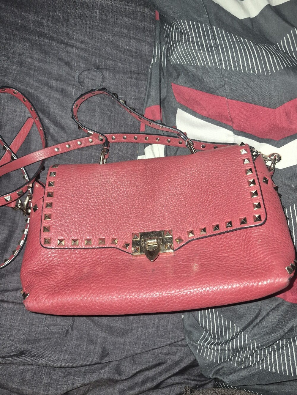 Red Leather Rock Steady Crossbody